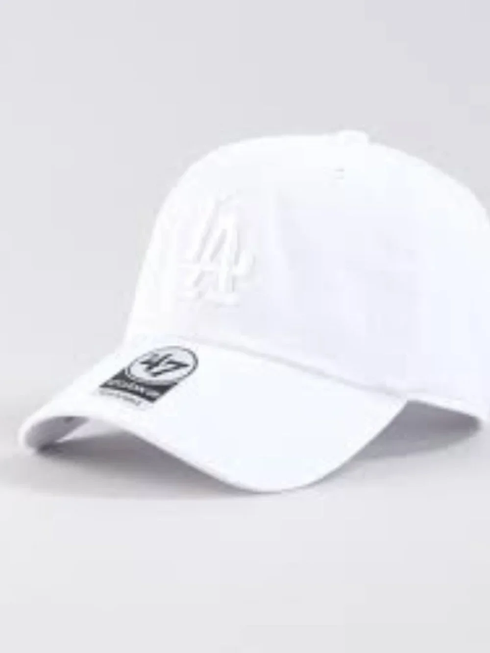 '47 Los Angeles Dodgers Clean Up Dad Hat Baseball Cap - White on White